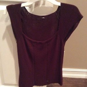 Burgundy top